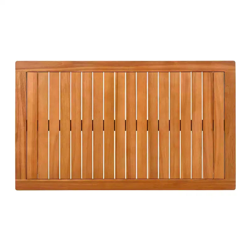 Christopher Knight Home Thao Modern 4 Piece Acacia Wood Patio Seating Set with Cushions and Slatted Table