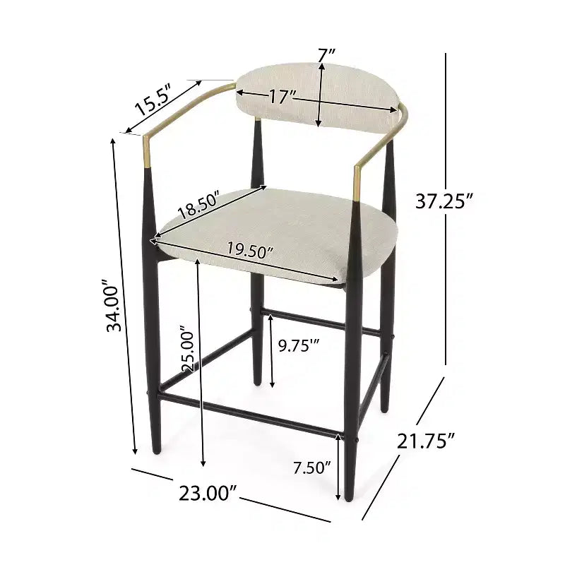 Christopher Knight Home Iwinie Modern 5 Piece Dining Set with Pedestal Wooden Table and Metal Upholstered Counter Stools