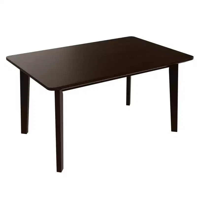 Rustic Wood Dining Table Set for 4, 5 Pieces Rectangular Table Set with Upholstered Chairs for Small Space Kitchen