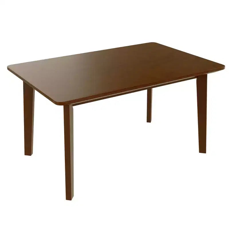 Rustic Wood Dining Table Set for 4, 5 Pieces Rectangular Table Set with Upholstered Chairs for Small Space Kitchen