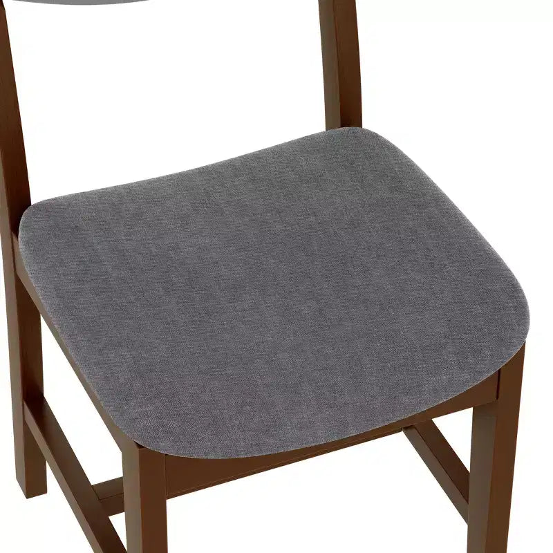 Rustic Wood Dining Table Set for 4, 5 Pieces Rectangular Table Set with Upholstered Chairs for Small Space Kitchen