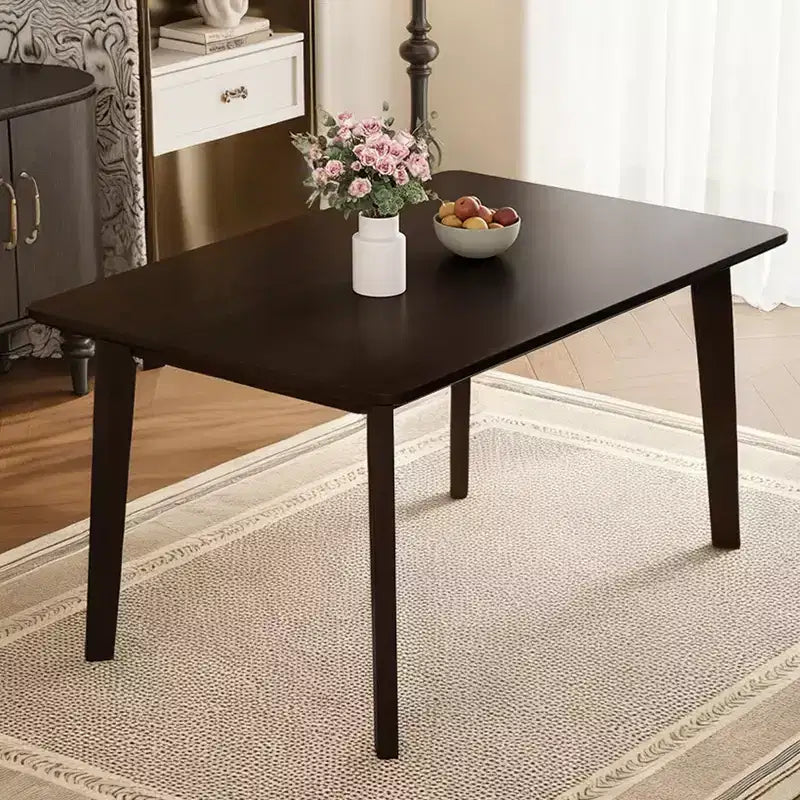 Rustic Wood Dining Table Set for 4, 5 Pieces Rectangular Table Set with Upholstered Chairs for Small Space Kitchen