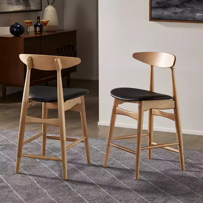 Cortland Mid-Century Natural Oak 63 Wide Counter Height Dining Set - iNSPIRE Q