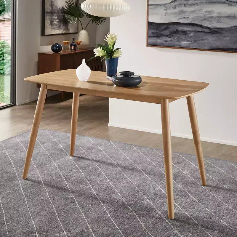 Cortland Mid-Century Natural Oak 63 Wide Counter Height Dining Set - iNSPIRE Q