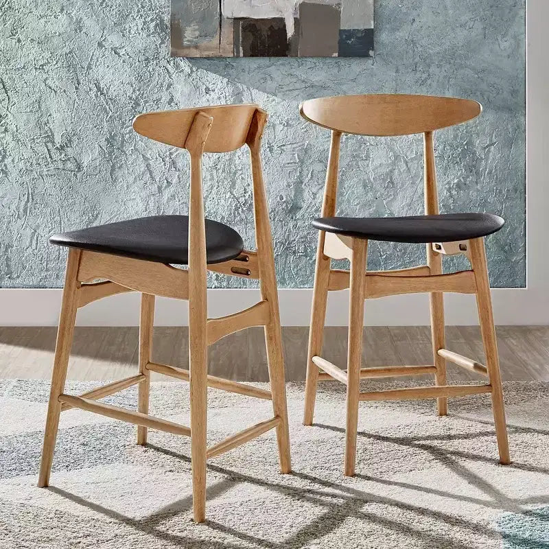 Cortland Mid-Century Natural Oak 63 Wide Counter Height Dining Set - iNSPIRE Q