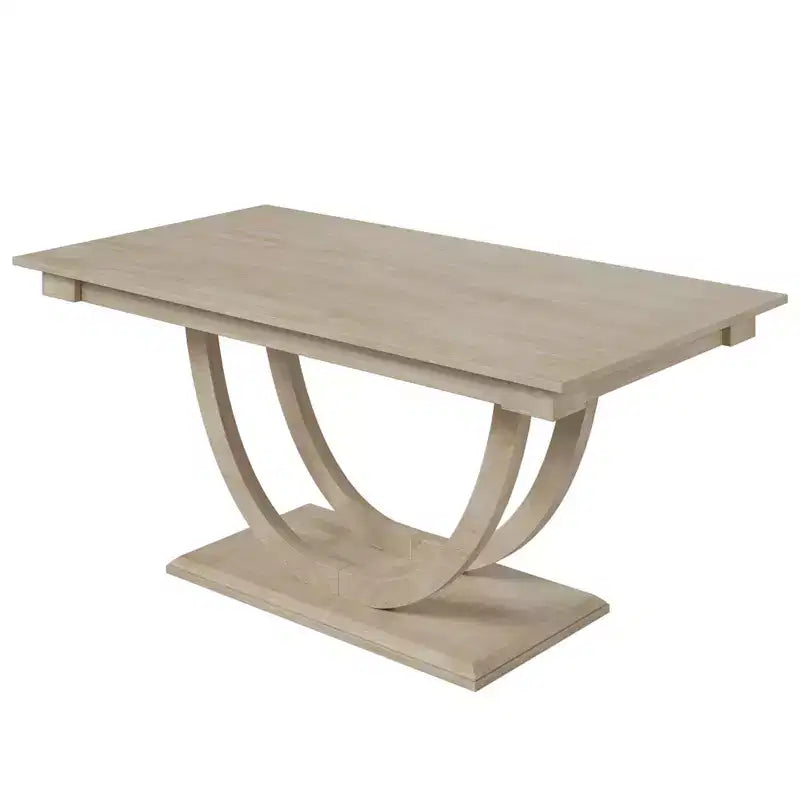 6pcs Dining Table Set Dining Set for 6, Family Kitchen Table Set with Ergonomic Padded Dining Chairs & Bench - ModernLuxe