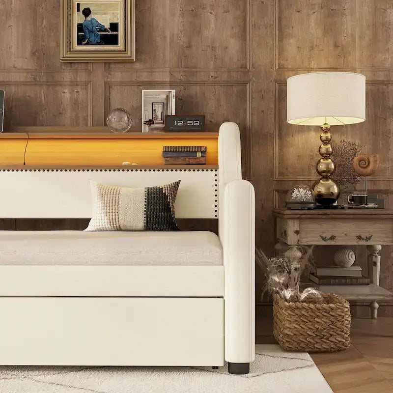 Lit gigogne, éclairage LED et station de recharge