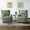 Eduardo Genuine Leather Power Recliner with USB Port Set of 2