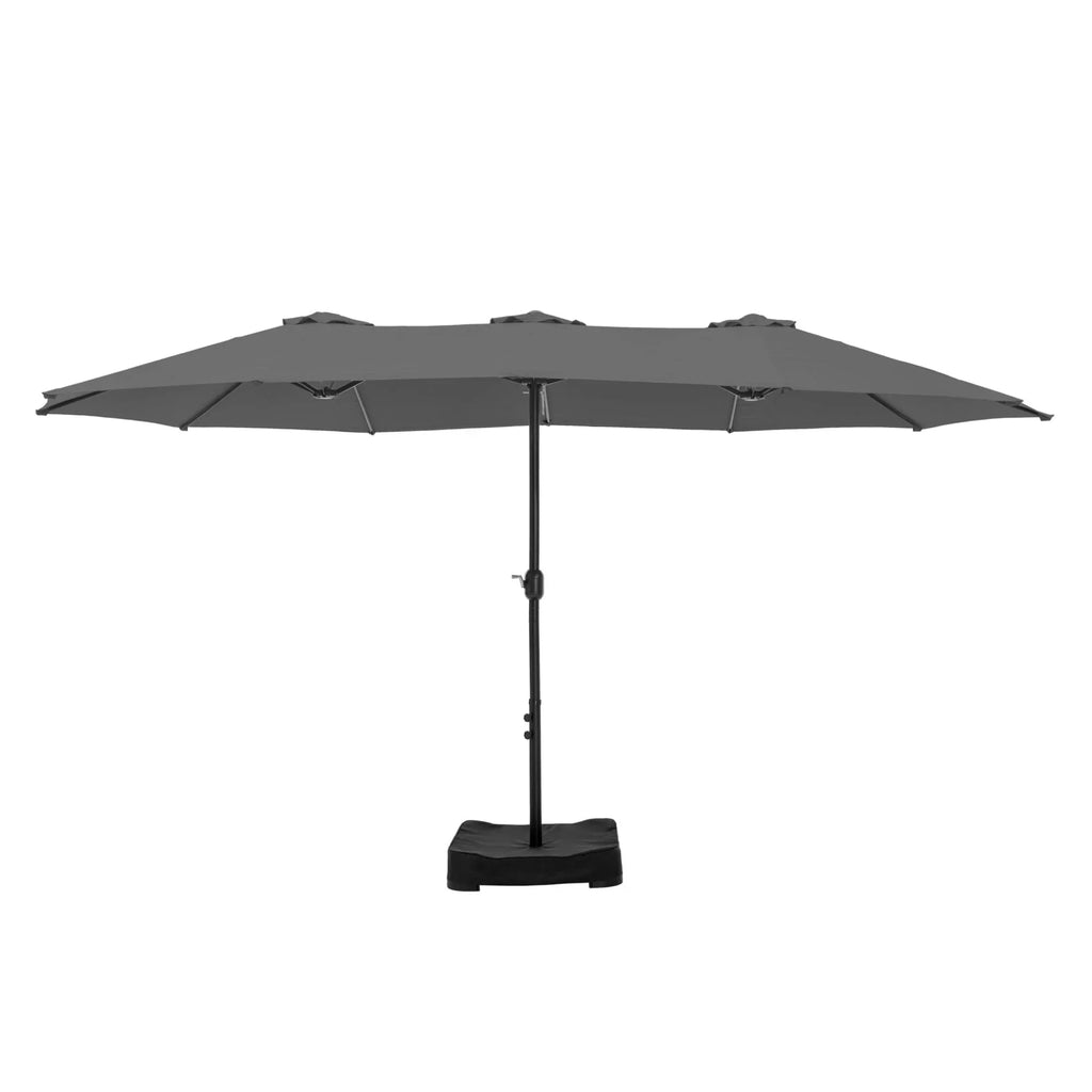 MAISON ARTS 15ft Double-Sided Patio Extra Large Twin Umbrella with Base Included