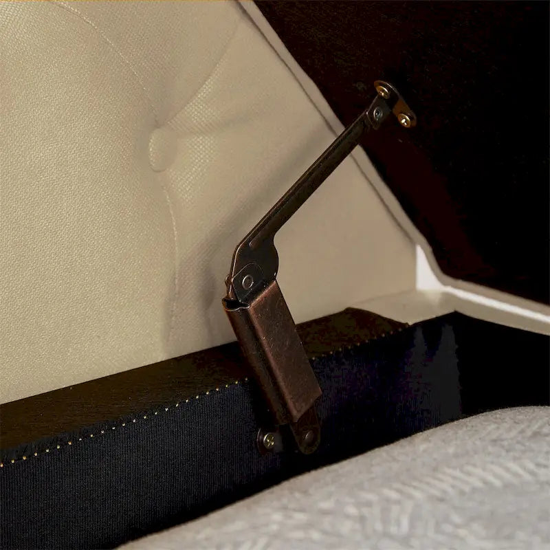 Storage Bench for Bedroom End of Bed Rolled Armed Velvet Ottoman Couch Long Bench