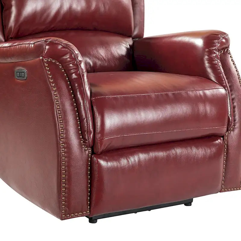 Eduardo Genuine Leather Power Recliner with USB Port Set of 2
