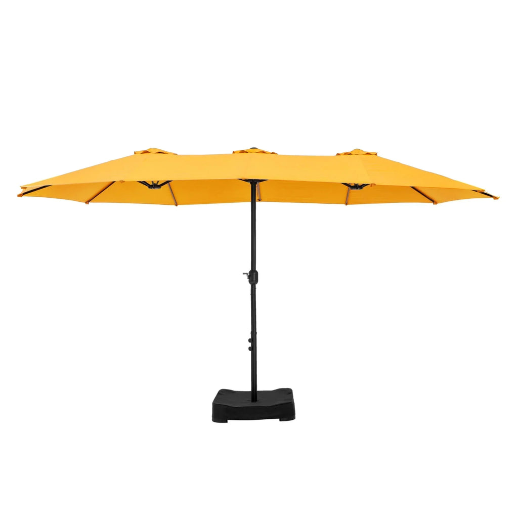 MAISON ARTS 15ft Double-Sided Patio Extra Large Twin Umbrella with Base Included