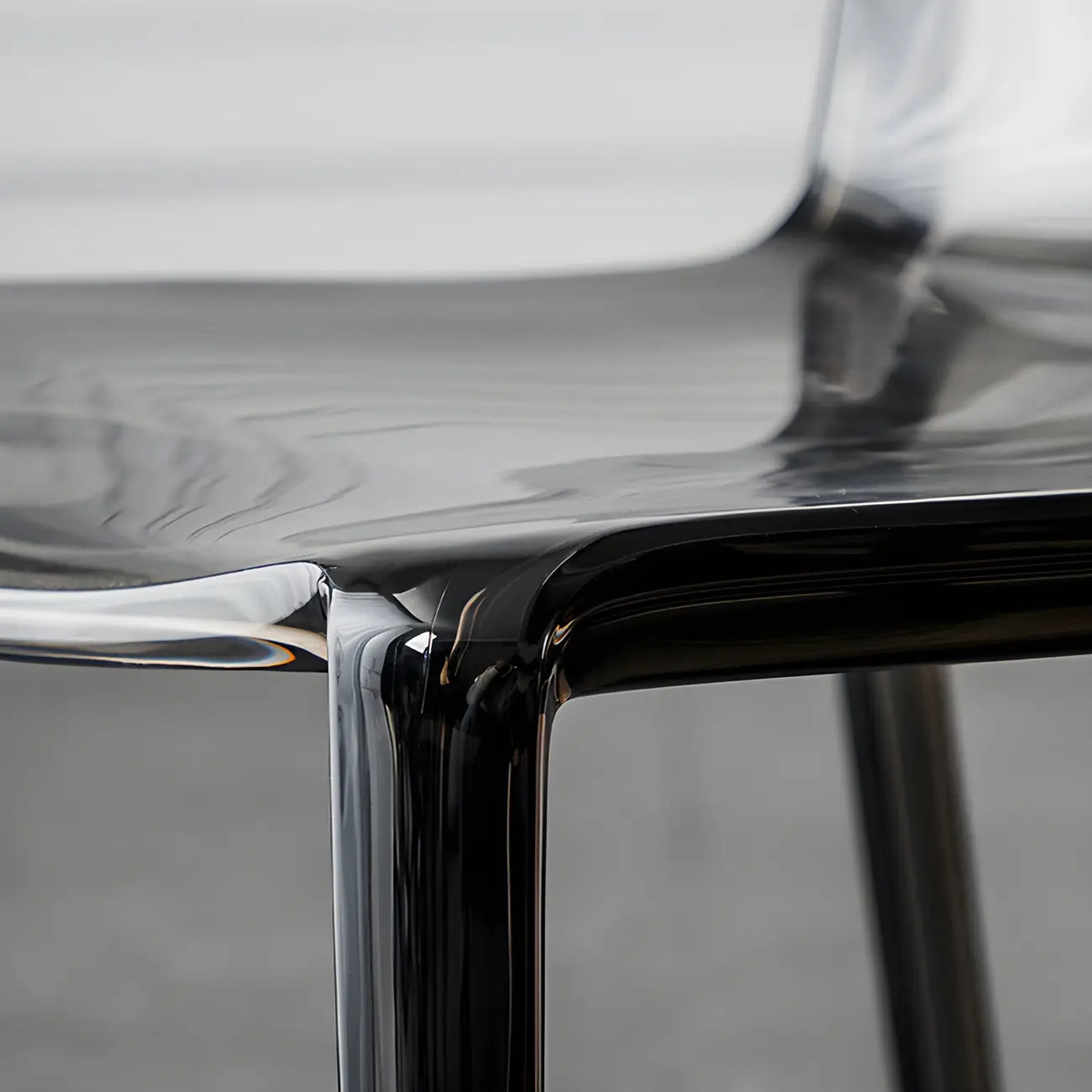 Amber Acrylic Armless Low Back Dining Chair
