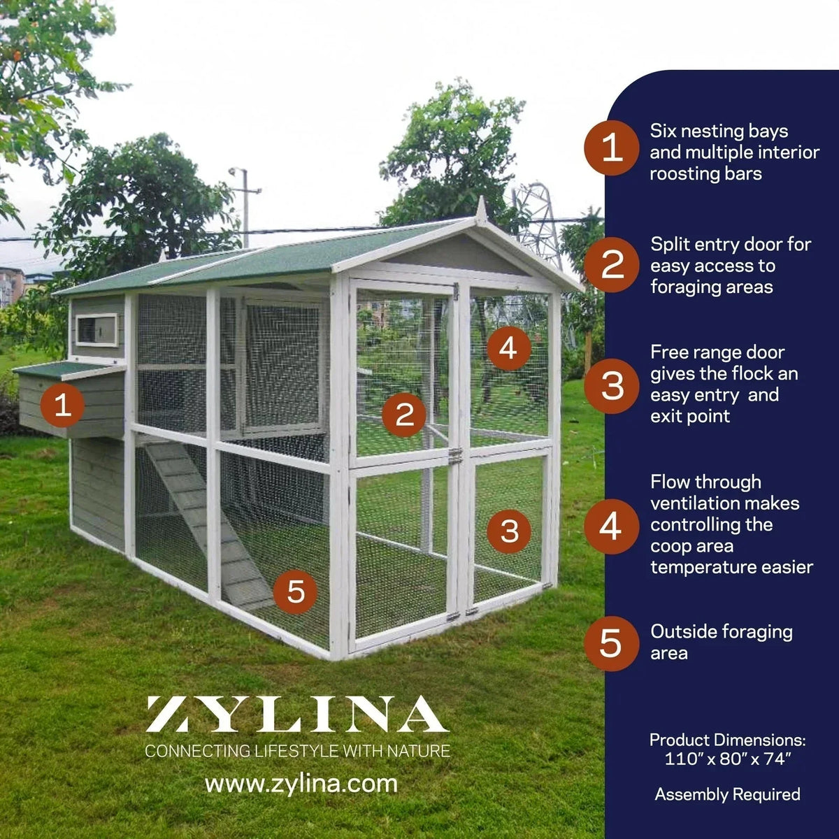 Zylina Big Green Chicken Coop