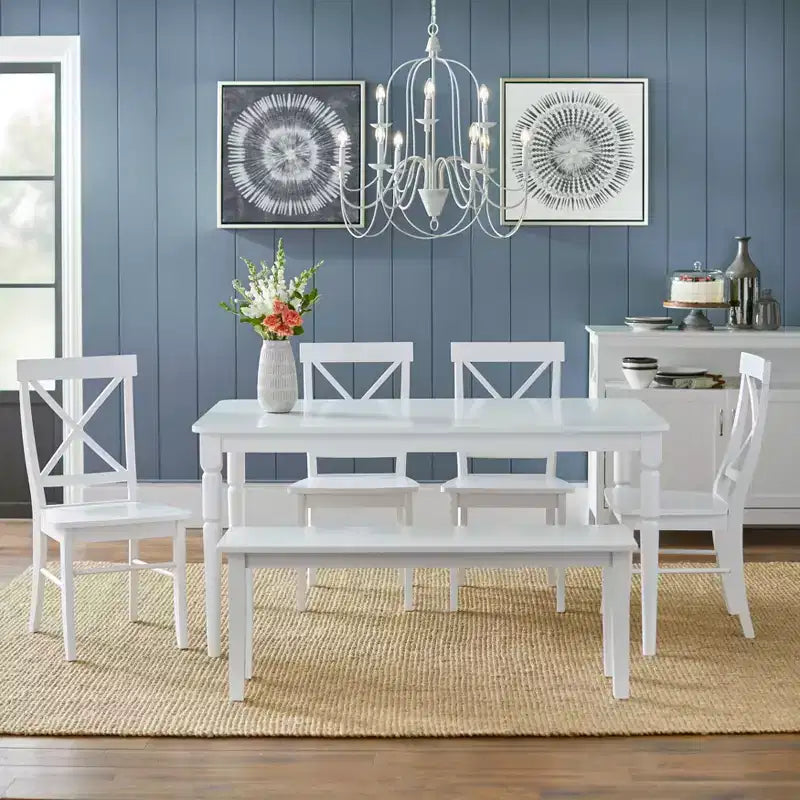 6pc Albury Dining Set with Bench - Buylateral