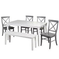 6pc Albury Dining Set with Bench - Buylateral