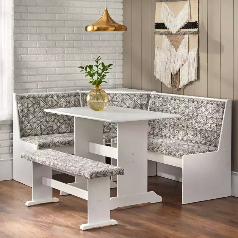3pc Lacey Upholstered Nook Set - Buylateral