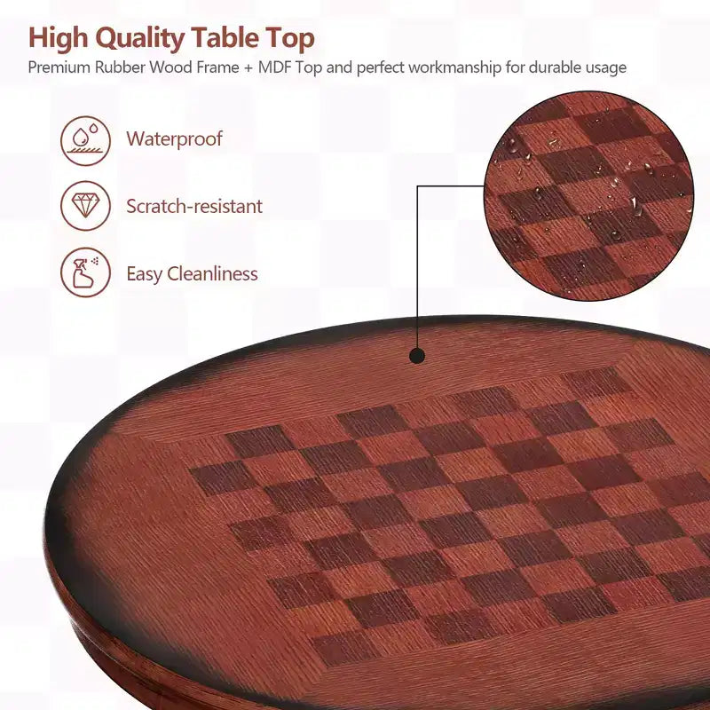 Costway 5pcs Pub Table Set 30'' Round Bar Height Table & 4pcs Swivel Bar Stools