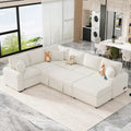 Chenille Sectional Sofa Pull-out Sofa Bed, L-Shape Sleeper Sofa with Storage Ottoman, 3 Pillows and Charging Devices
