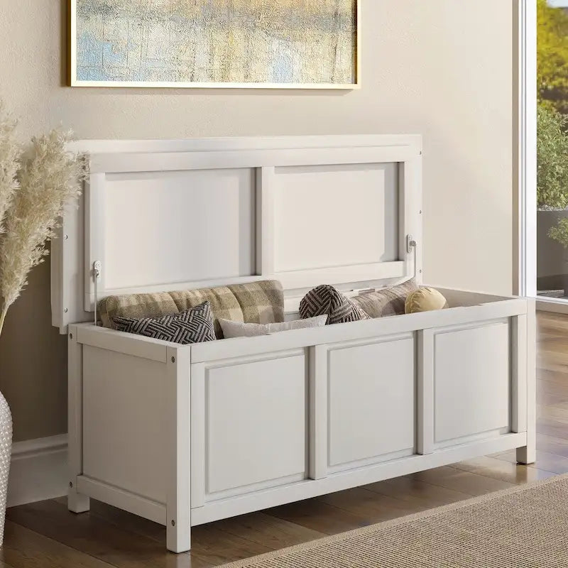 John Louis Home Solid Wood Open Top Storage Bench