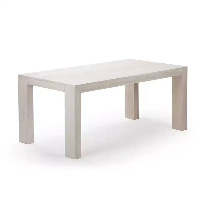 Plank+Beam 72 Modern Solid Wood Dining Table Set, Black Wirebrush, + 6 Chairs