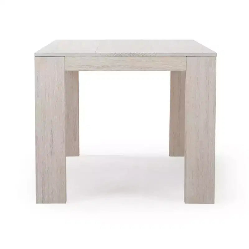 Plank+Beam 72 Modern Solid Wood Dining Table Set, Black Wirebrush, + 6 Chairs