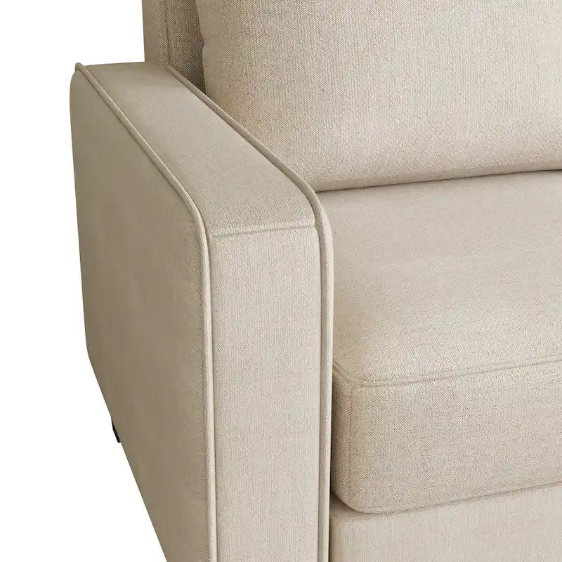 Canapé 3 places en tissu avec rangement caché