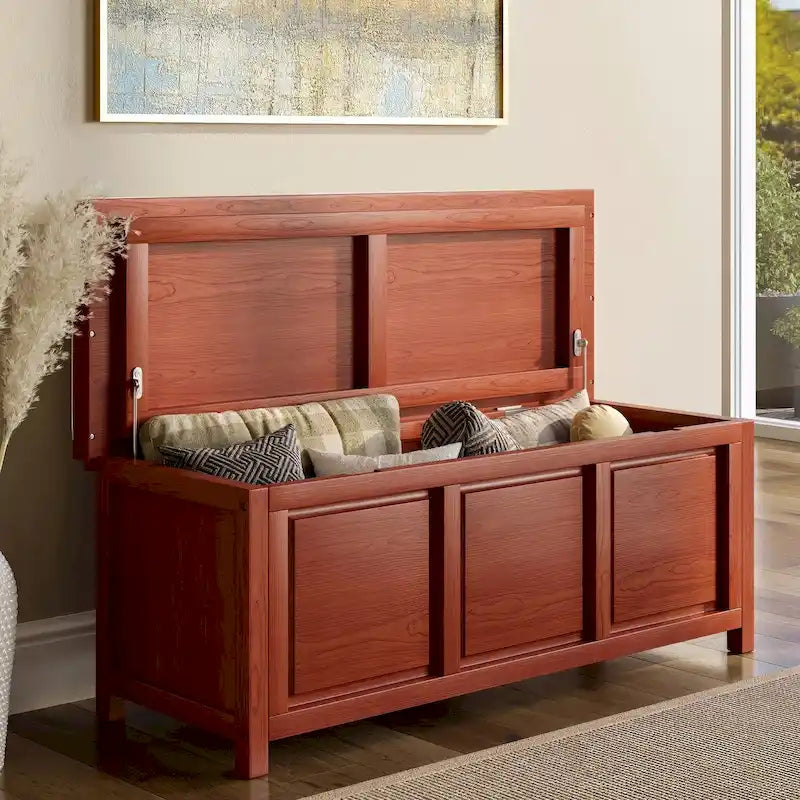 John Louis Home Solid Wood Open Top Storage Bench