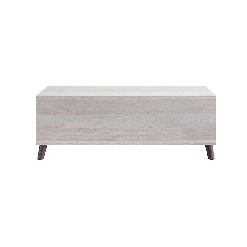 Table basse 47" Mid-Century Modern avec étagères et tiroir