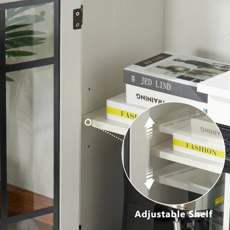 Meuble TV de 150 cm avec cheminée électrique 3 faces en verre intégrée