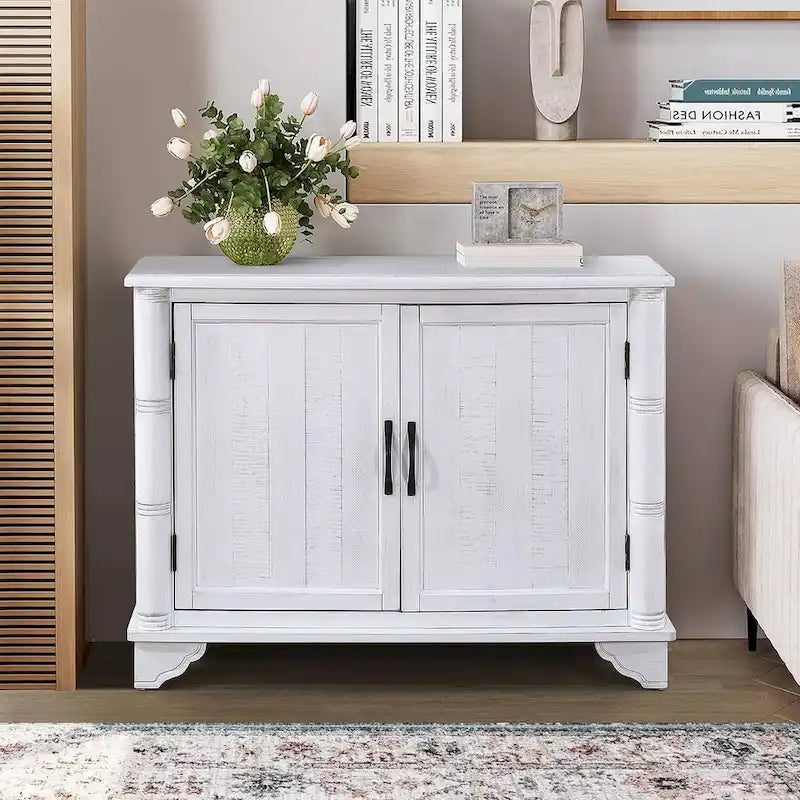 Console-buffet de 40 pouces à 2 portes avec étagère réglable