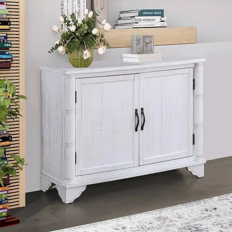 Console-buffet de 40 pouces à 2 portes avec étagère réglable