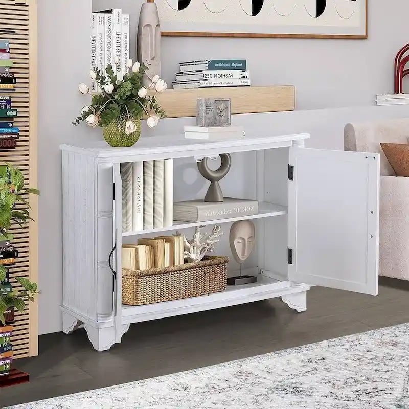 Console-buffet de 40 pouces à 2 portes avec étagère réglable