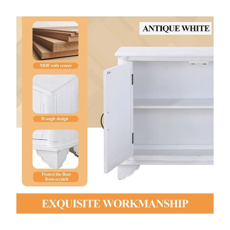 Console-buffet de 40 pouces à 2 portes avec étagère réglable