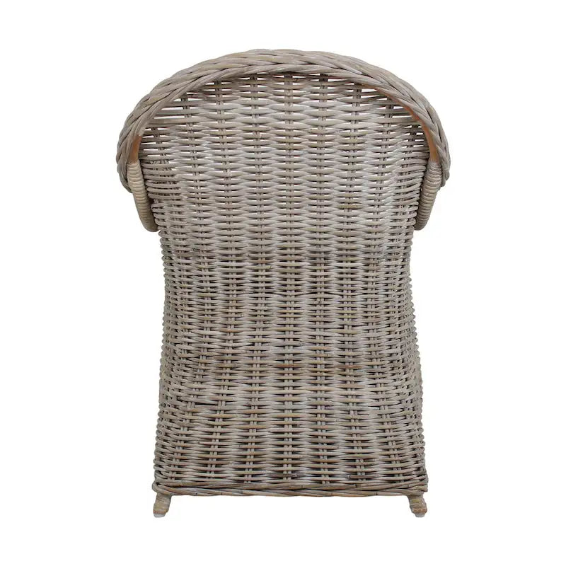 Fauteuil en rotin naturel tressé avec coussin