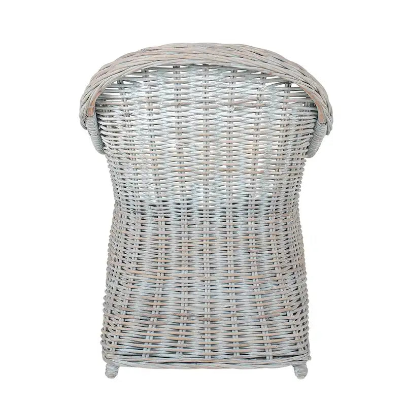 Fauteuil en rotin naturel tressé avec coussin