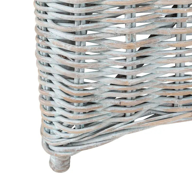 Fauteuil en rotin naturel tressé avec coussin