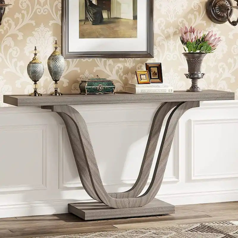 Table console de ferme 55 po avec pieds en U