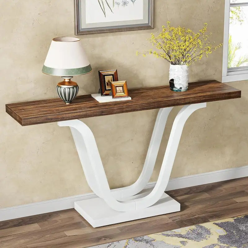 Table console de ferme 55 po avec pieds en U