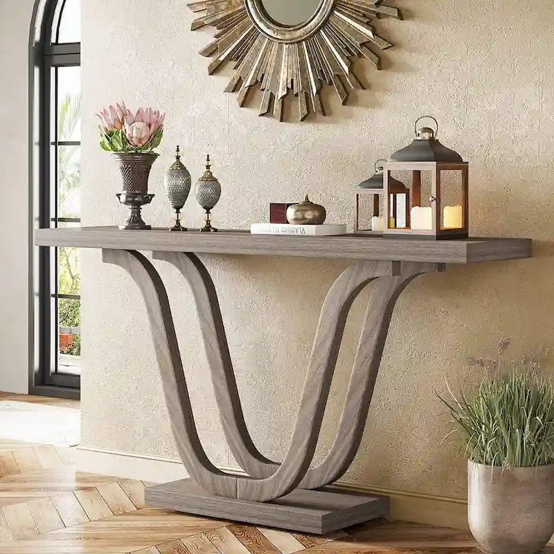 Table console de ferme 55 po avec pieds en U
