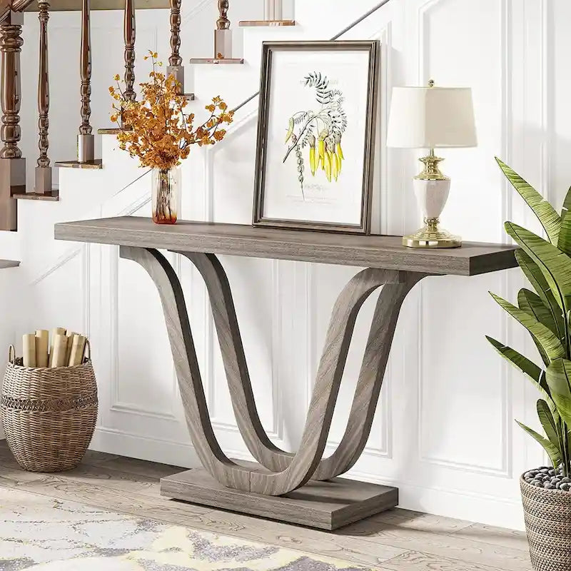 Table console de ferme 55 po avec pieds en U