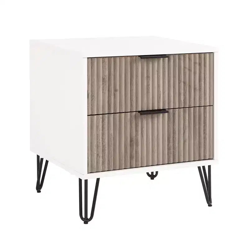 Manhattan Comfort Dumbo 2pc Modern 3 Drawer Dresser and 2 Drawer Nightstand Set