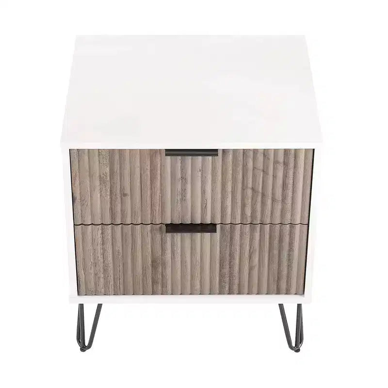 Manhattan Comfort Dumbo 2pc Modern 3 Drawer Dresser and 2 Drawer Nightstand Set