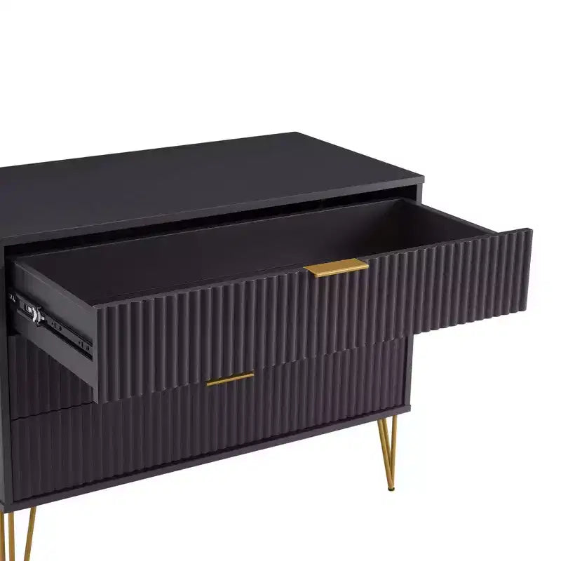 Manhattan Comfort Dumbo 2pc Modern 3 Drawer Dresser and 2 Drawer Nightstand Set