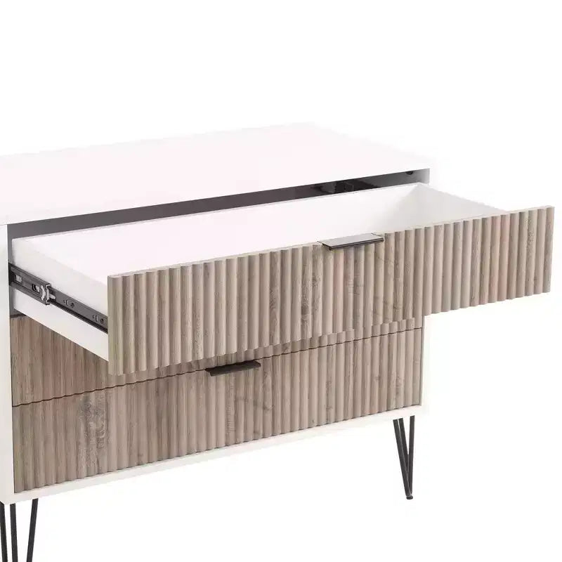 Manhattan Comfort Dumbo 2pc Modern 3 Drawer Dresser and 2 Drawer Nightstand Set