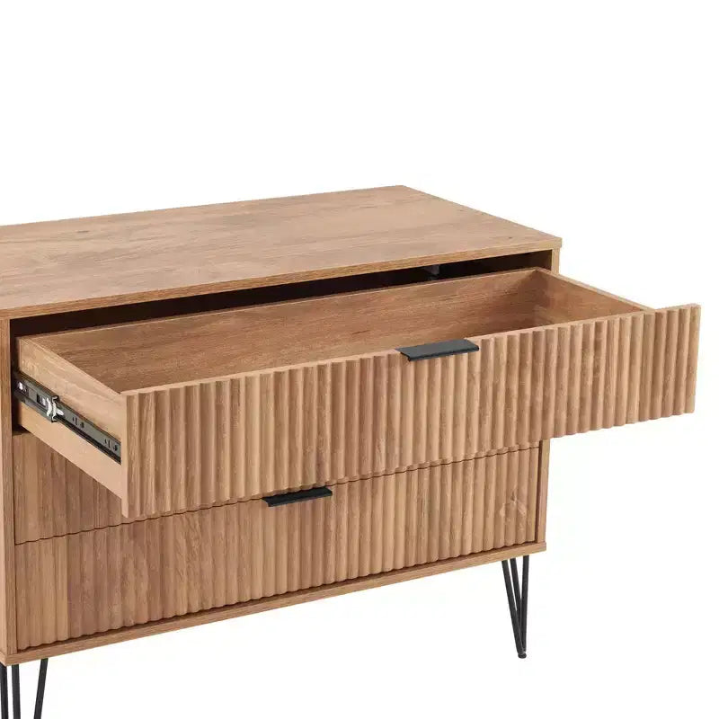 Manhattan Comfort Dumbo 2pc Modern 3 Drawer Dresser and 2 Drawer Nightstand Set