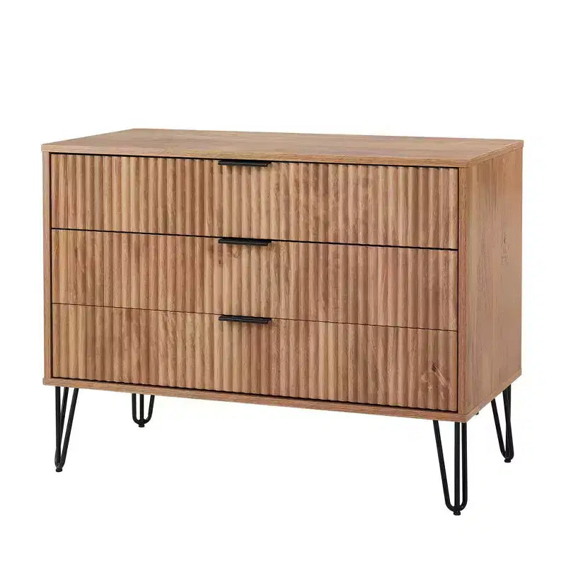 Manhattan Comfort Dumbo 2pc Modern 3 Drawer Dresser and 2 Drawer Nightstand Set