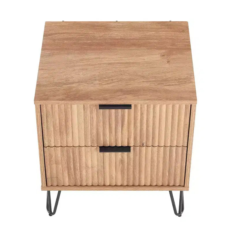 Manhattan Comfort Dumbo 2pc Modern 3 Drawer Dresser and 2 Drawer Nightstand Set