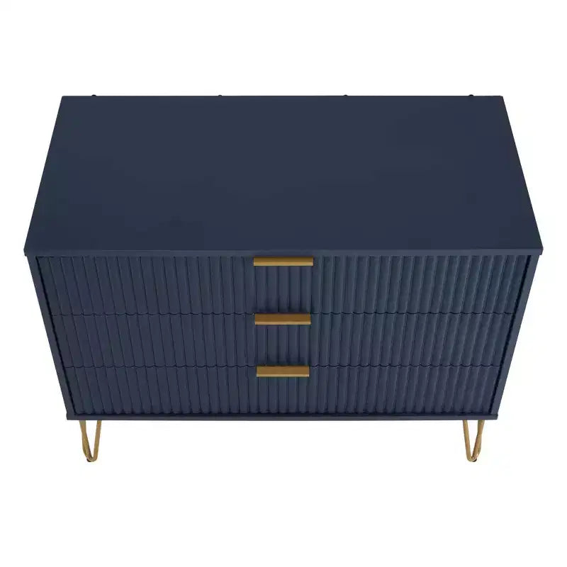 Manhattan Comfort Dumbo 2pc Modern 3 Drawer Dresser and 2 Drawer Nightstand Set