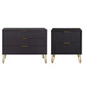 Manhattan Comfort Dumbo 2pc Modern 3 Drawer Dresser and 2 Drawer Nightstand Set